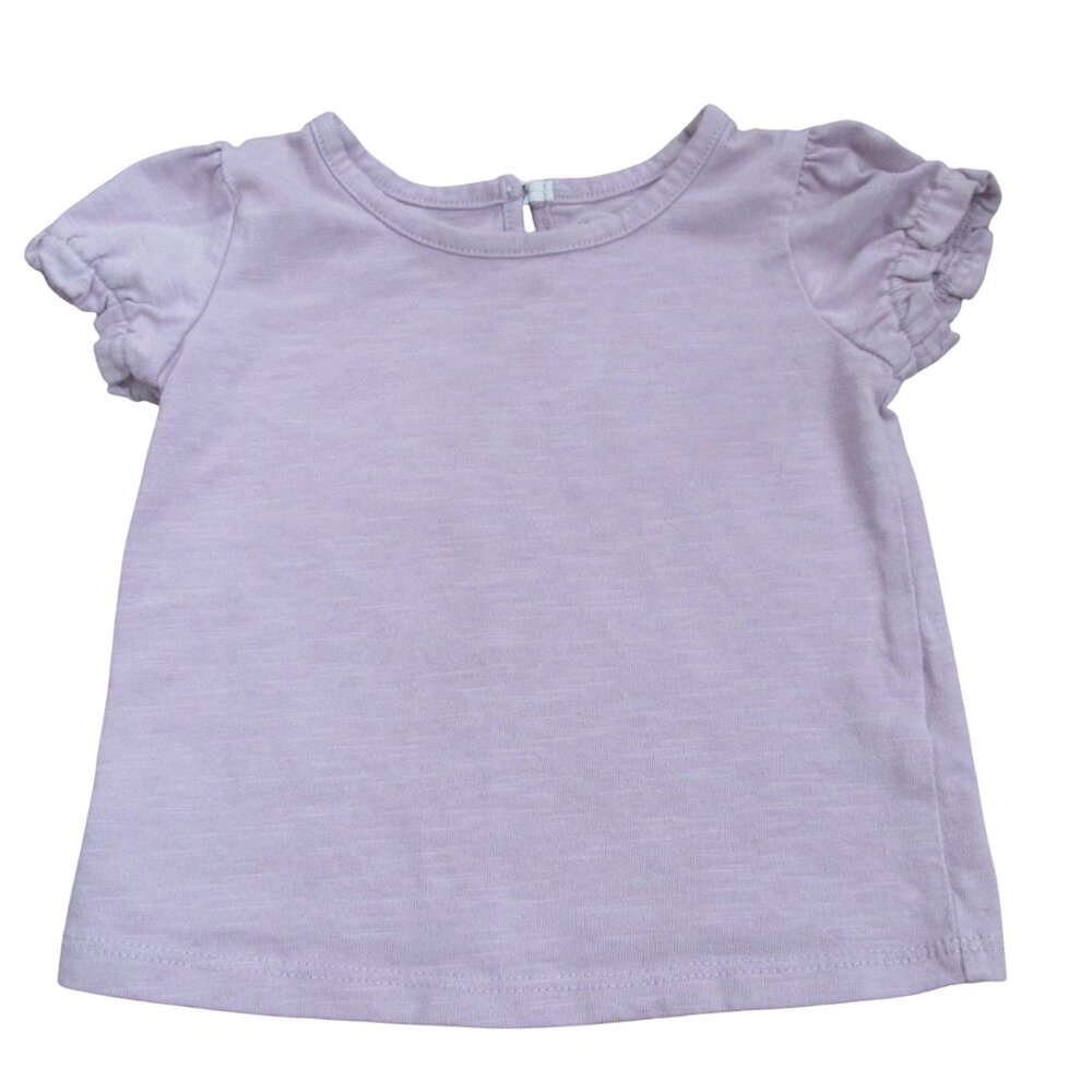 Wonder Nation Pullover T Shirt Toddler Girls Size 18M Purple Short Sleeve Top